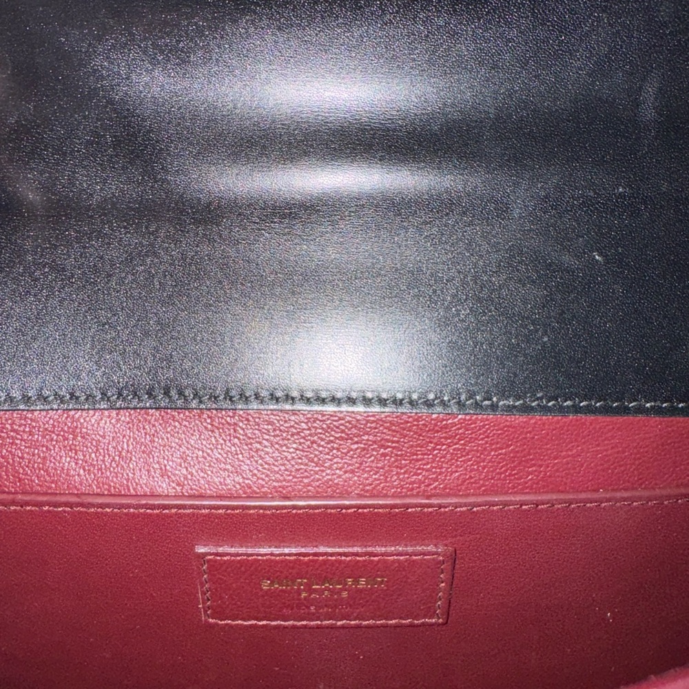 YSL YVES SAINT LAURENT CASSANDRA MEDIUM TOP HANDLE BAG in BLACK - Picture 9 of 11